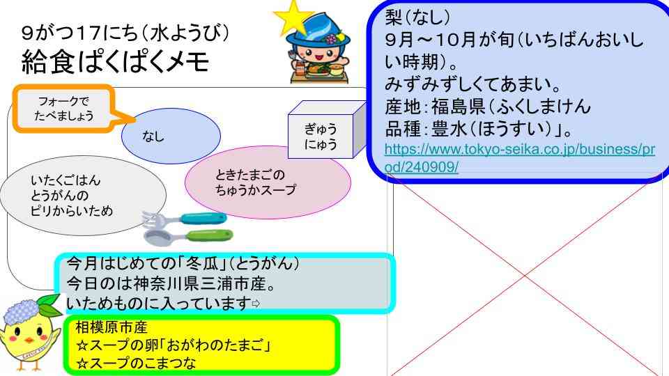 R7年9月1日〜30日給食ぱくぱくメモ  (10)